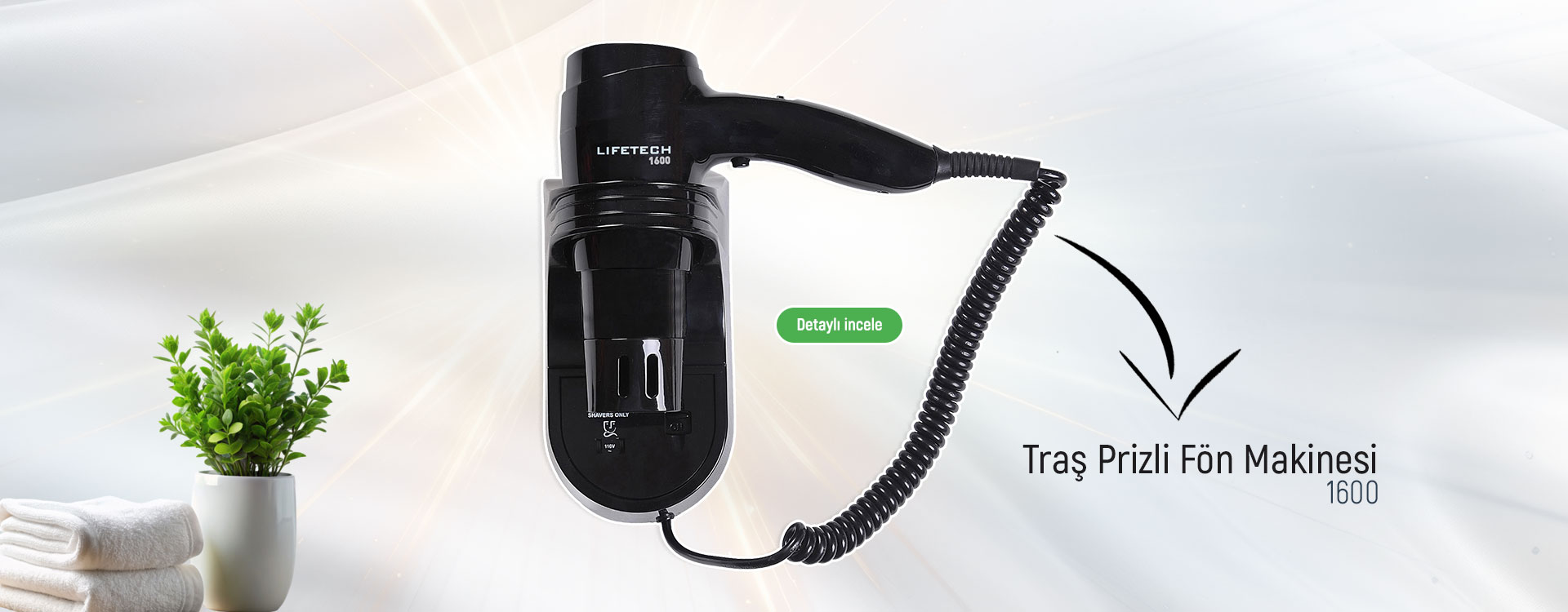 Otel Tipi Fön Makinesi - Slayder